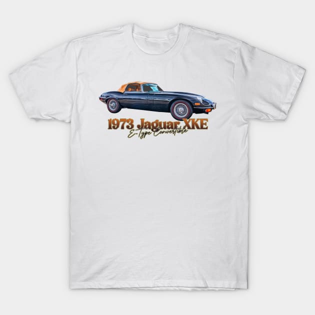 1973 Jaguar XKE E-Type Convertible T-Shirt by Gestalt Imagery